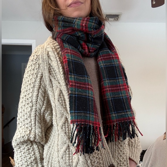 J. Crew Plaid Scarf Made in Italy - Picture 3 of 7